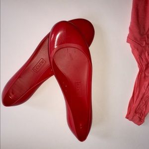 Coral JCREW Jelly Flats