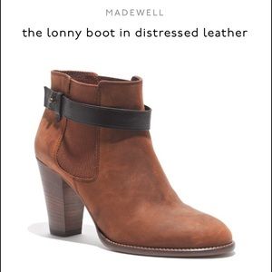 Madewell Lonny Boots in Distressed Leather, sz. 8