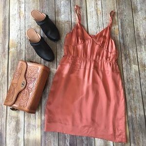 J.Crew Silk Dress in Peach/Apricot Color