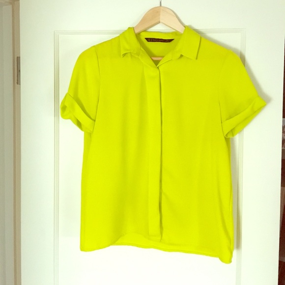 Zara Tops Zara Short Sleeve Button Down Blouse Poshmark