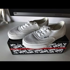 Authentic True White Vans