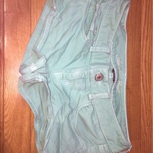 Green American eagle shorts