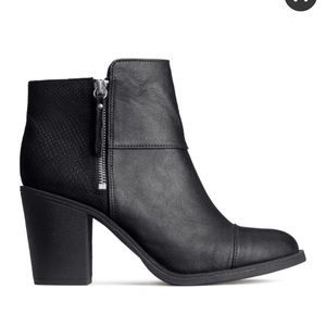 H&M Divided Black Ankle Boots, sz. 38