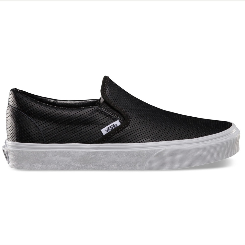 Vans perforated leather slip on sneaker