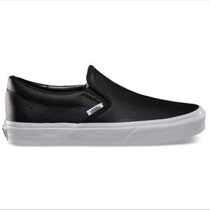 Vans perforated leather slip on sneaker