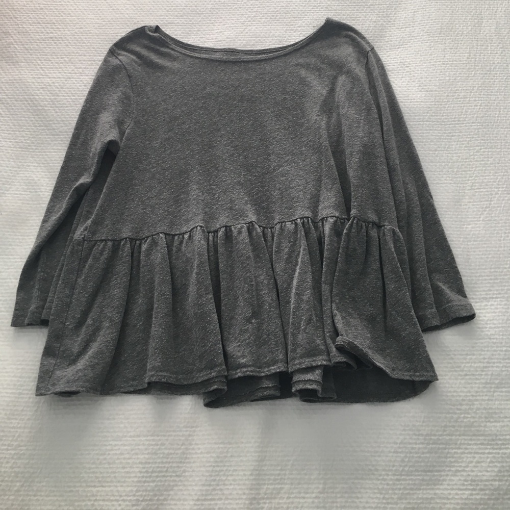 FREE PEOPLE grey peplum