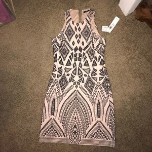 NWT tribal printed high neck dress