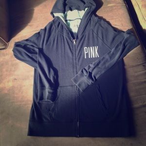 Pink black and real zip up hoodie