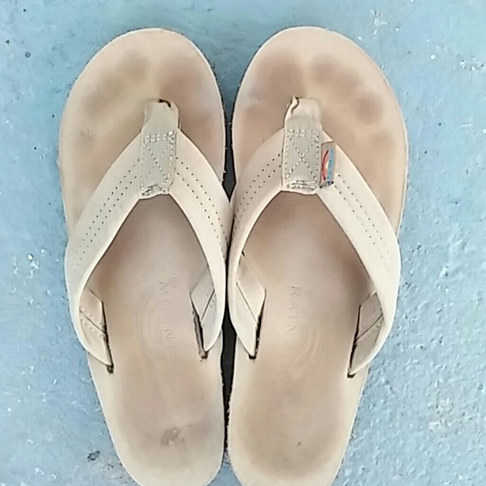 Rainbow flip flops size 6.5 to 7 medium