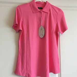 Pink golf shirt