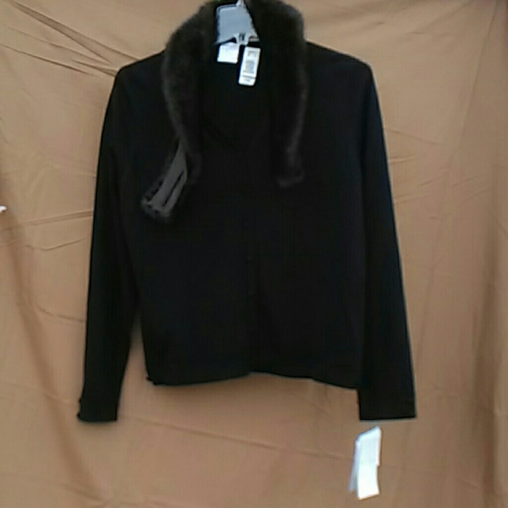 Black button up sweater