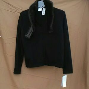 Black button up sweater