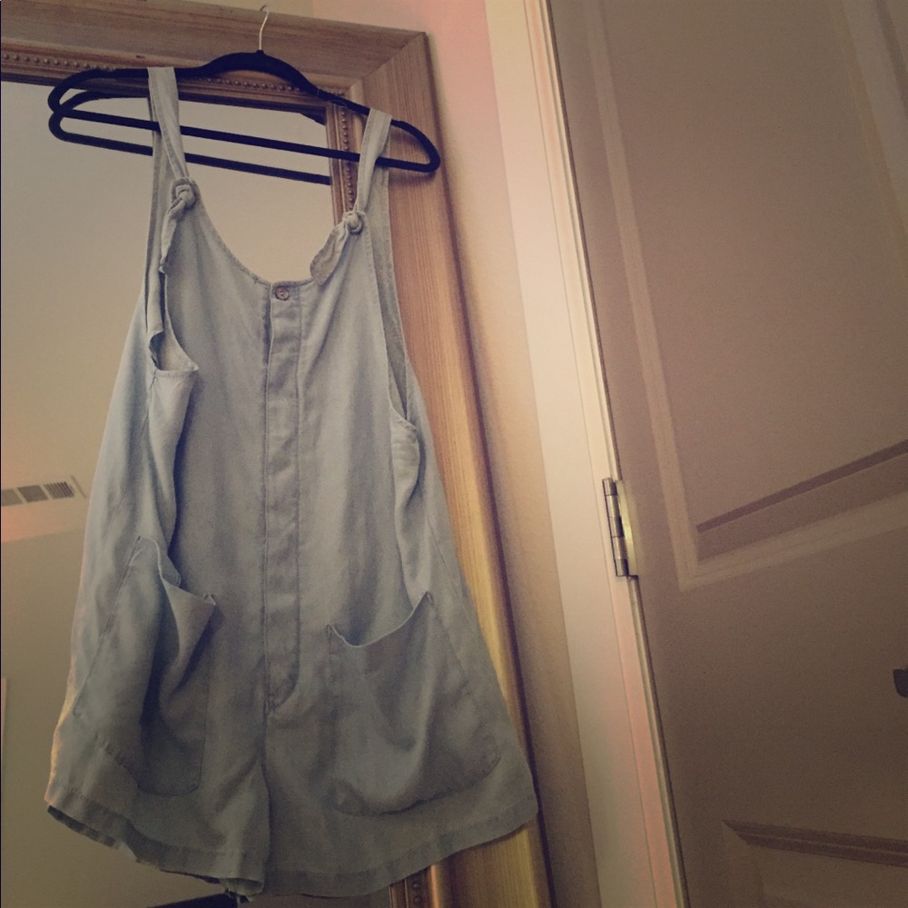 Zara chambray overalls