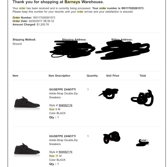 NIB  GIUSEPPE ZANOTTI Black Ankle-Strap Double-Zip - Picture 5 of 5