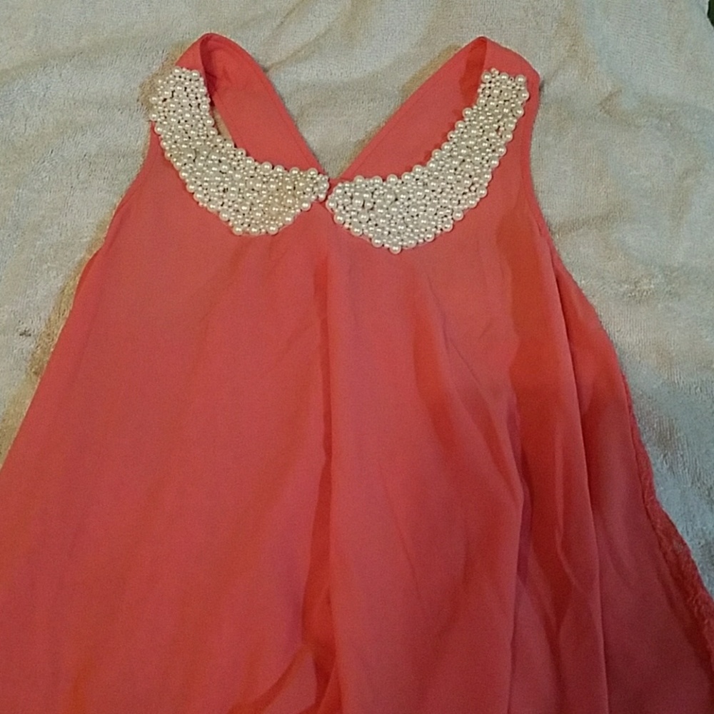 Sheer pink top