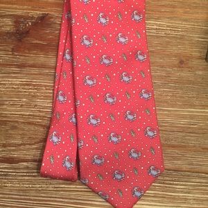 🦀 print Vineyard Vines silk tie