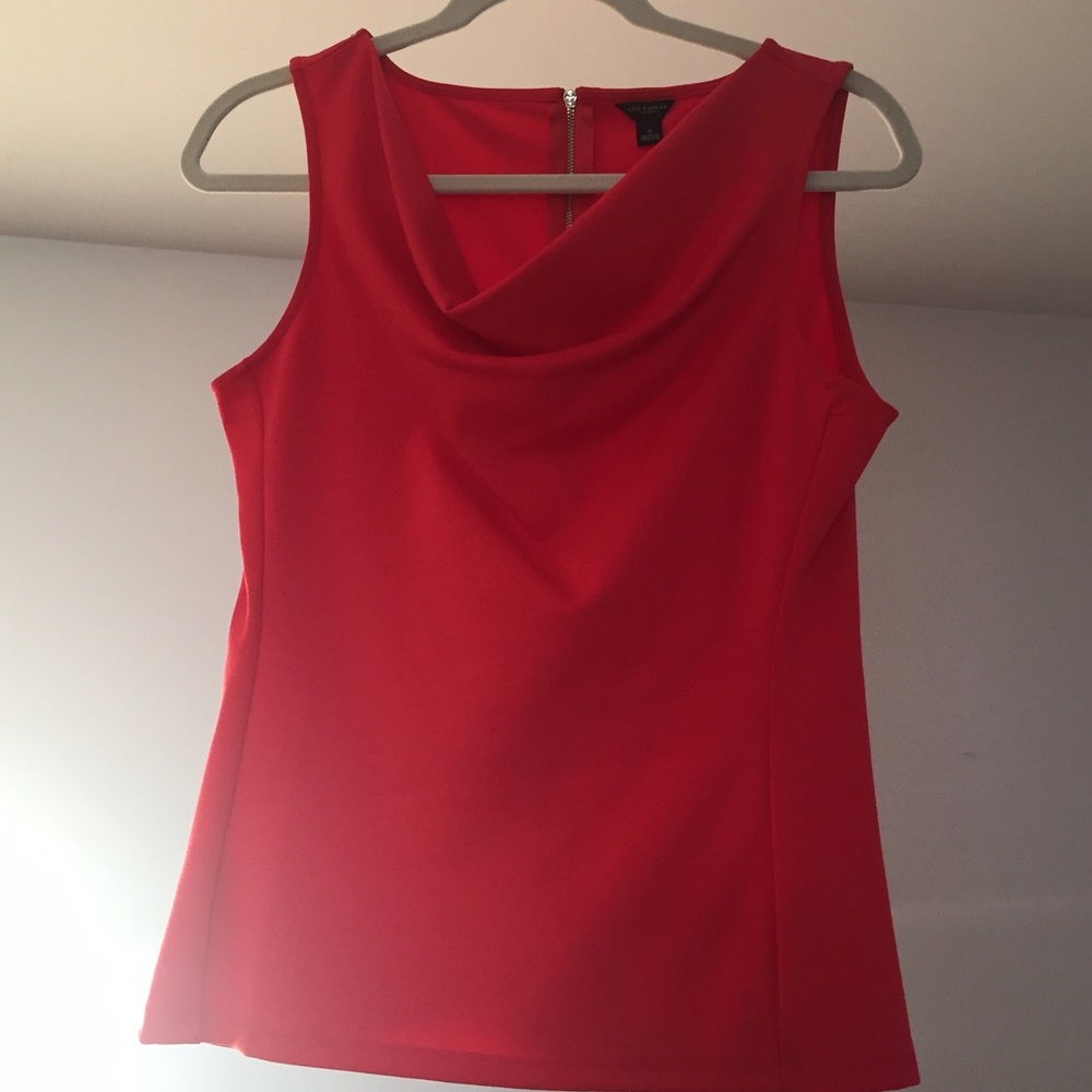 Ann Taylor dress tank in cherry red.