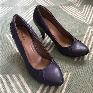 Novela purple faux leather pumps 7.5