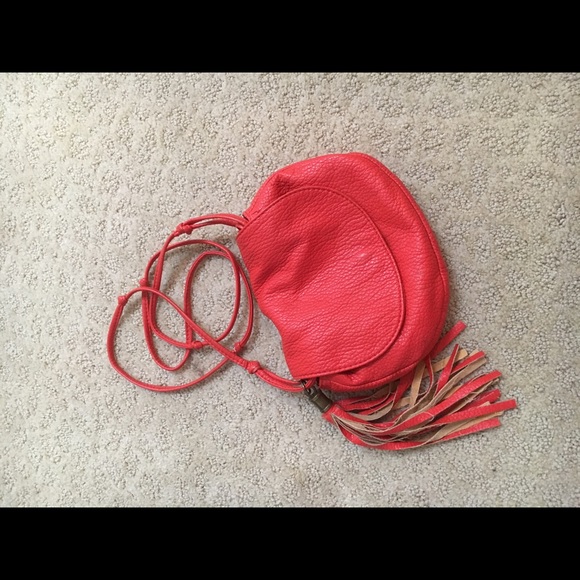 Neon red cross body purse - Picture 1 of 4