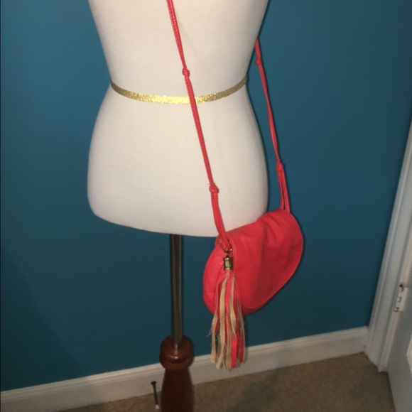 Neon red cross body purse - Picture 3 of 4