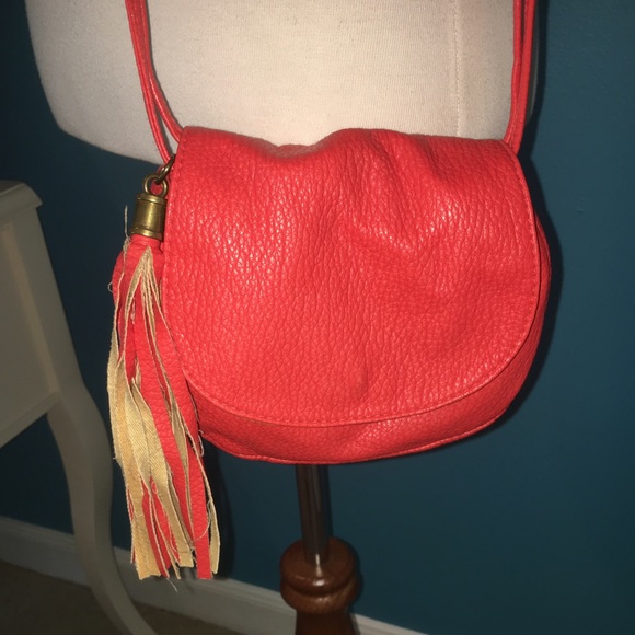 Neon red cross body purse - Picture 4 of 4