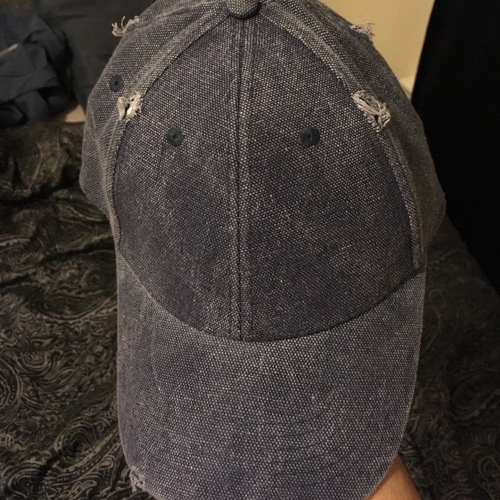 Distress jean dad hat
