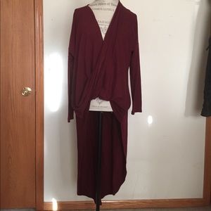 Long sleeve high/low sweater