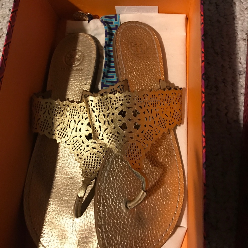 Tory Burch Gold Sandals