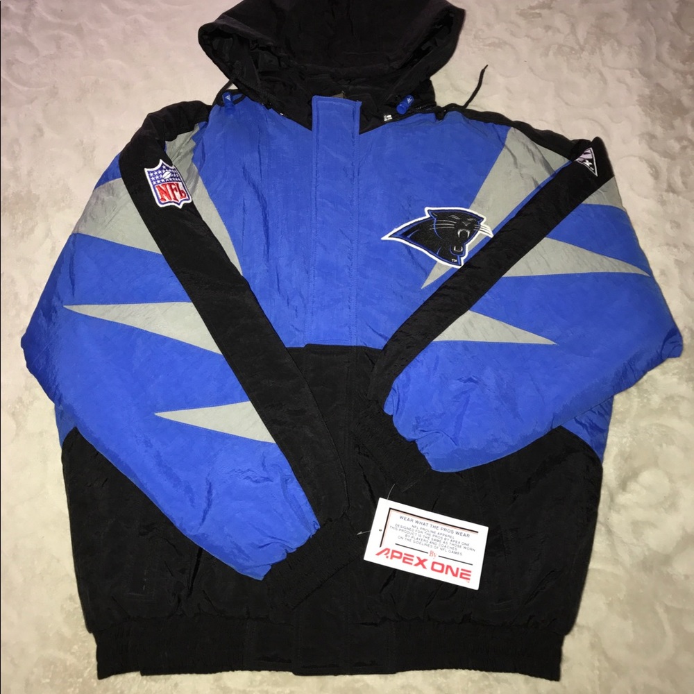 VTG Carolina panthers apex shark tooth jacket