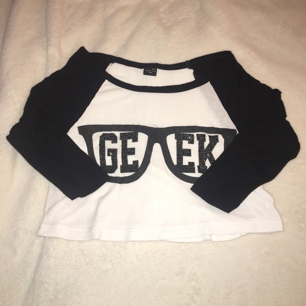 🤓Cropped geek shirt👓