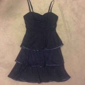 Navy blue short sparkly dress