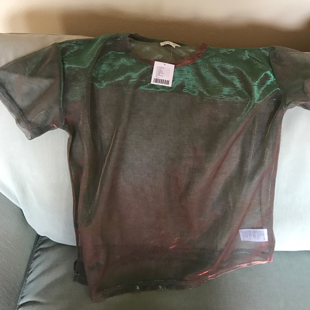 Iridescent sheer T