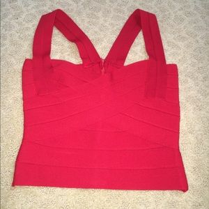 Red crop top