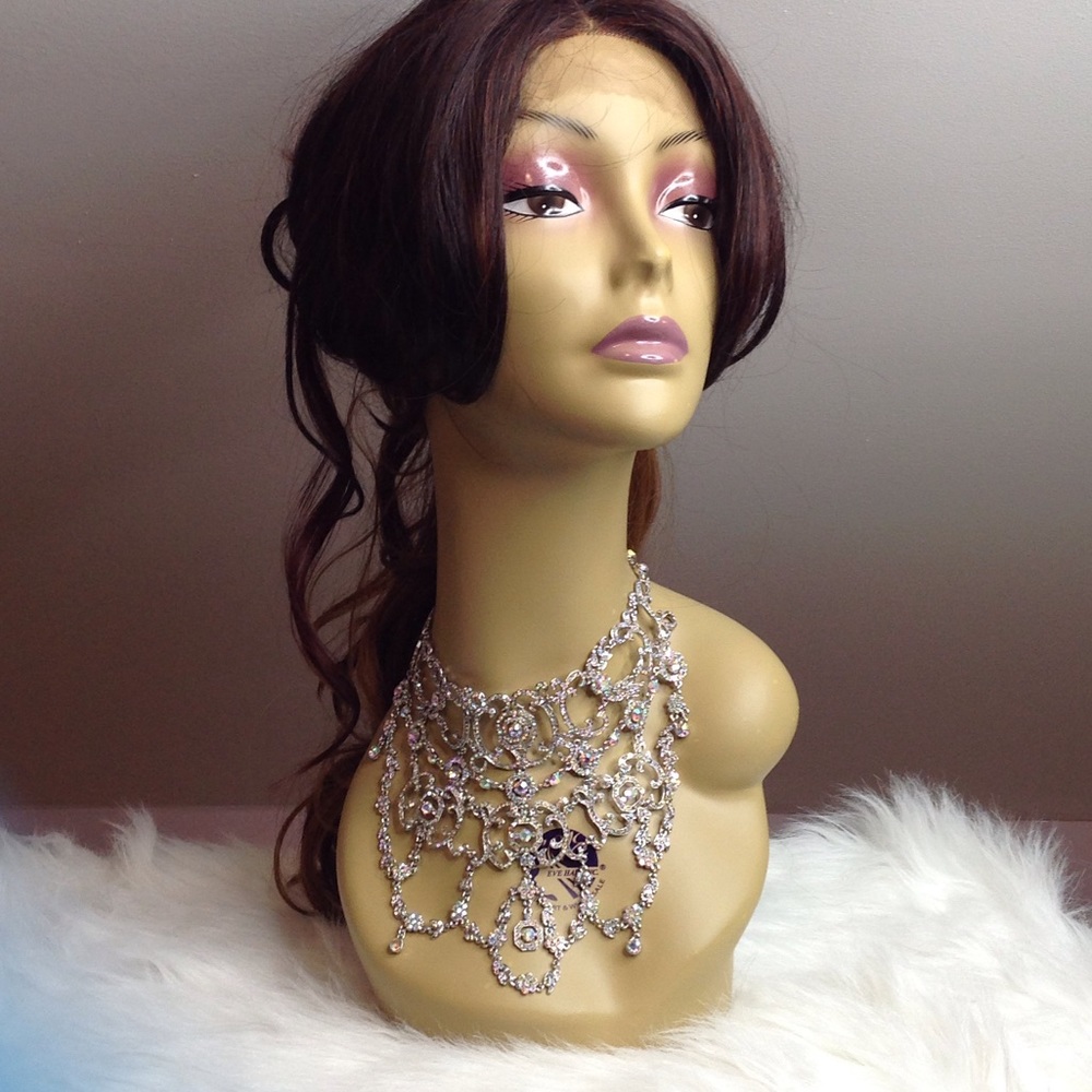Rhinestone Chandelier  Choker Necklace