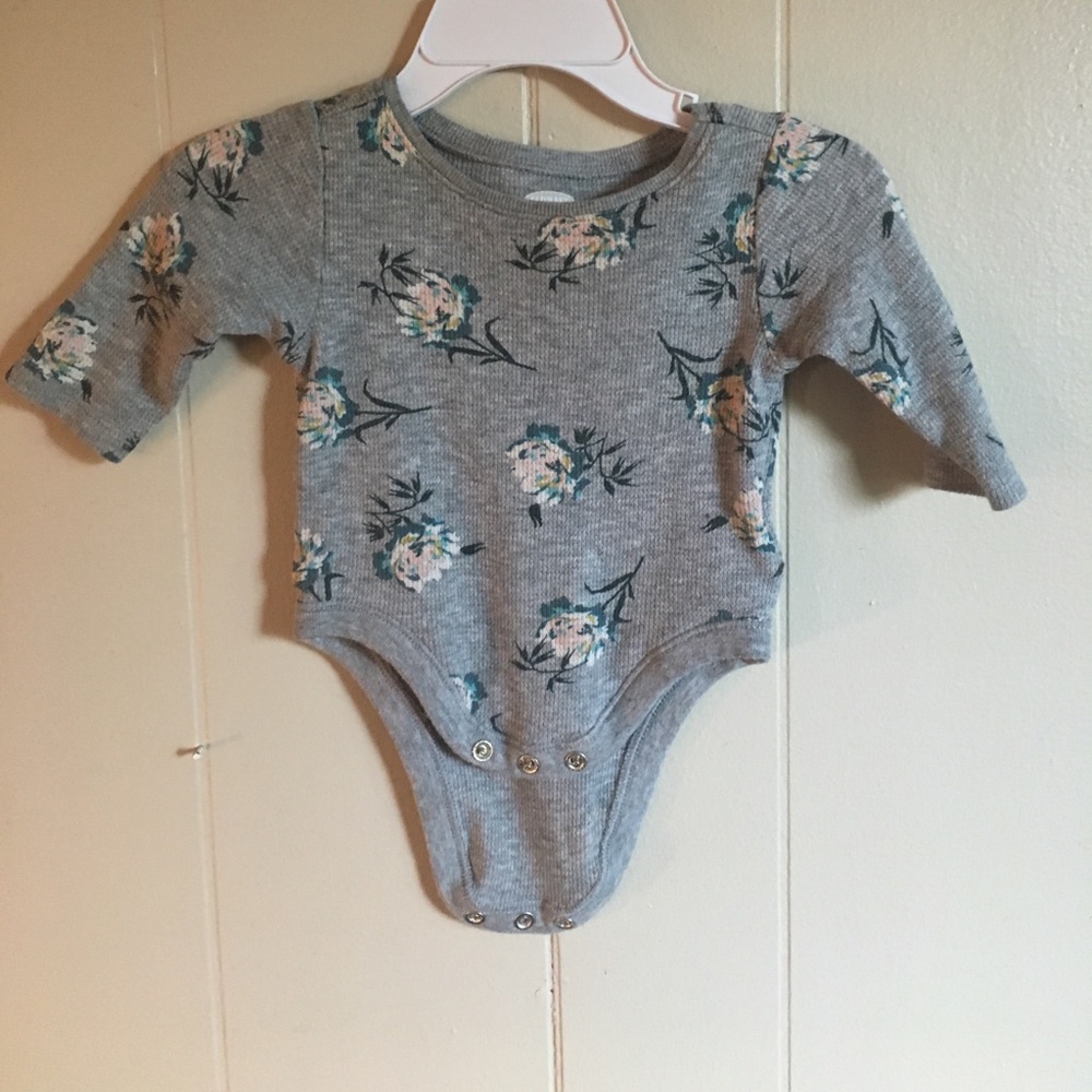 Baby Girl Thermal Flower Onsie