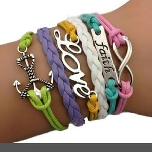 NWOT Love Faith Infinity bracelet