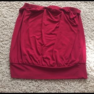 Red loose tube top. Worn once.