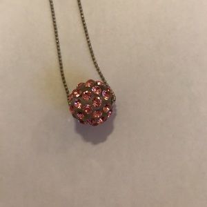 Sterling Silver Faux Crystal Necklace