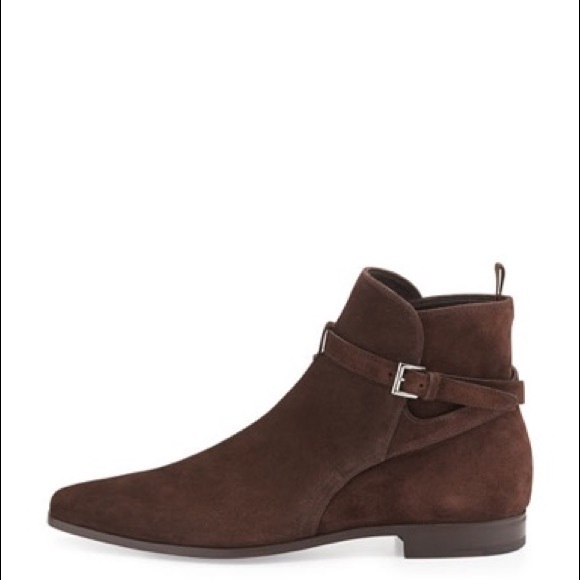 🇮🇹 Prada suede short buckled wrap boot. - Picture 4 of 6