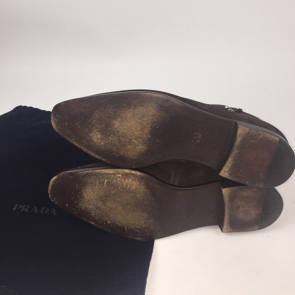 🇮🇹 Prada suede short buckled wrap boot. - Picture 5 of 6