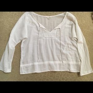 Sheer like white long sleeve top