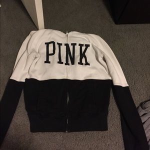 Pink Victoria secret zip up hoodie