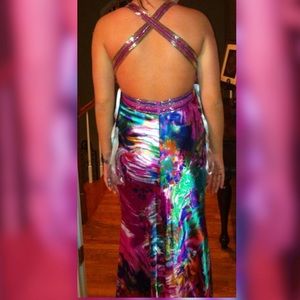 Davids's Bridal Watercolor Prom Dress