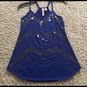 Beautiful sequin racer back top.