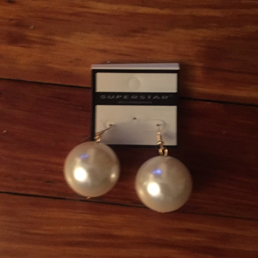 BIg pearly earrings