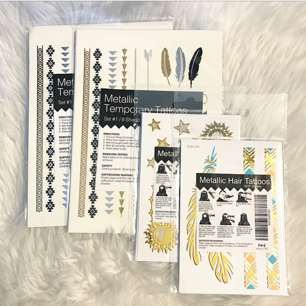 Metallic Tattoos bundle Coachella Boho festival!!