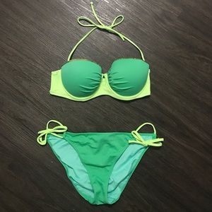 Victoria's Secret Green Bikini with Sequin Detail