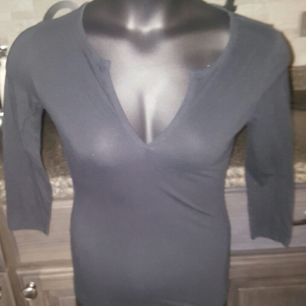 Victoria secret black v neck blouse. Size small.