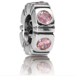 Authentic Pandora - trinity pink CZ spacers
