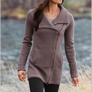 Athleta Chill Factor Sweater- Heather Gray